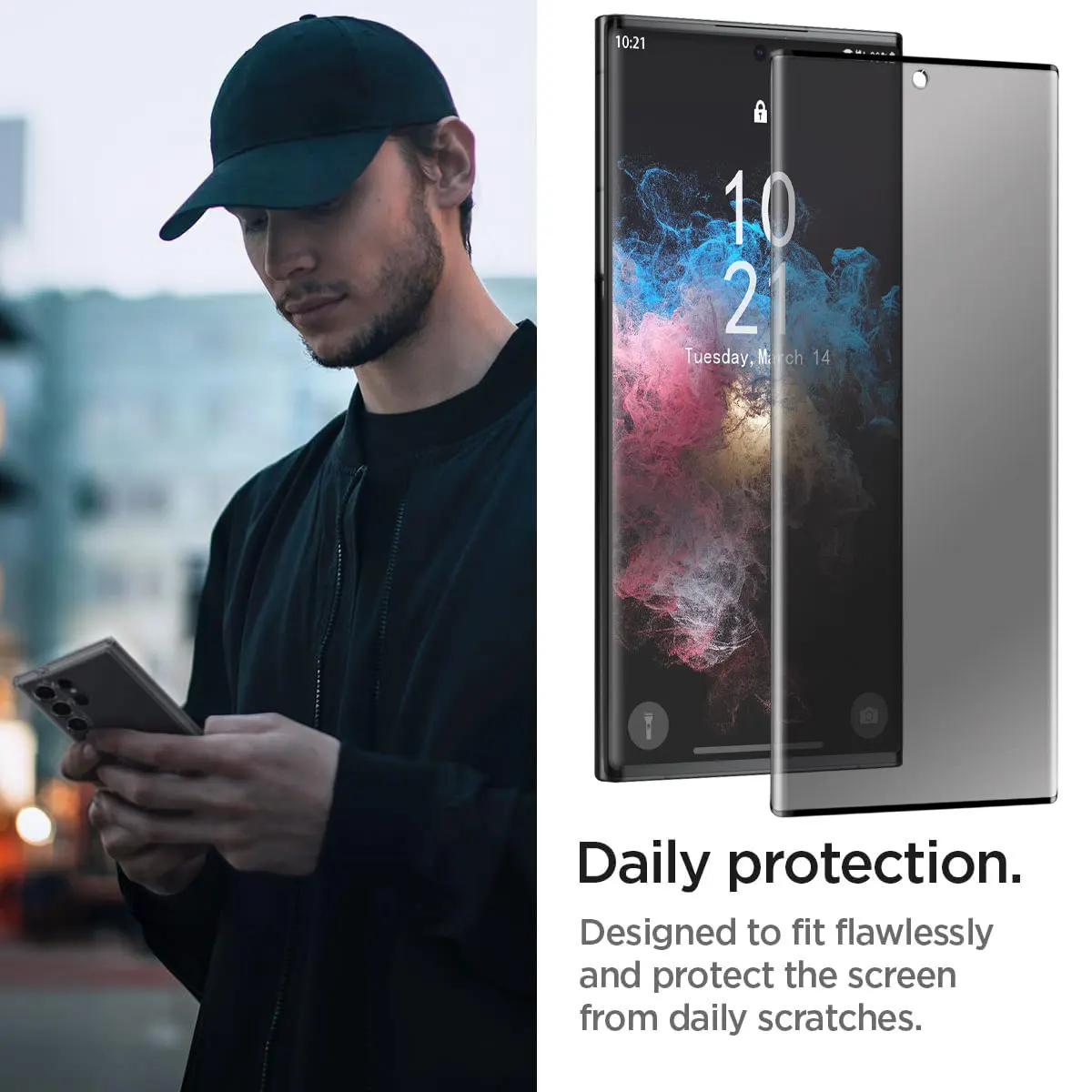 For Samsung Galaxy S22/S22 Plus/S22 +/S22 Ultra 5G Case Friendly Anti Spy Privacy Tempered Glass Screen Protectors 2-Pack