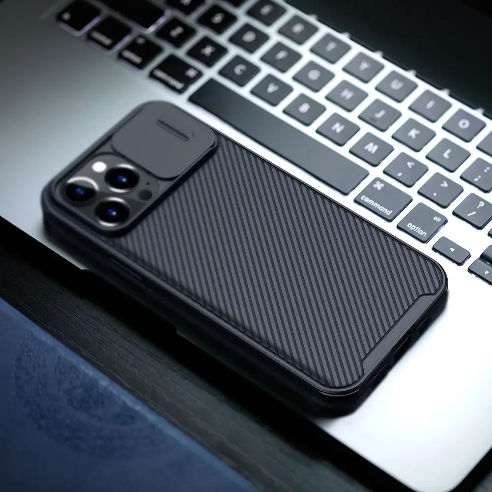 for iPhone 13 Pro Max Camshield Phone Case,NILLKIN Camera Protection Slide Protect Cover Lens Protection Case