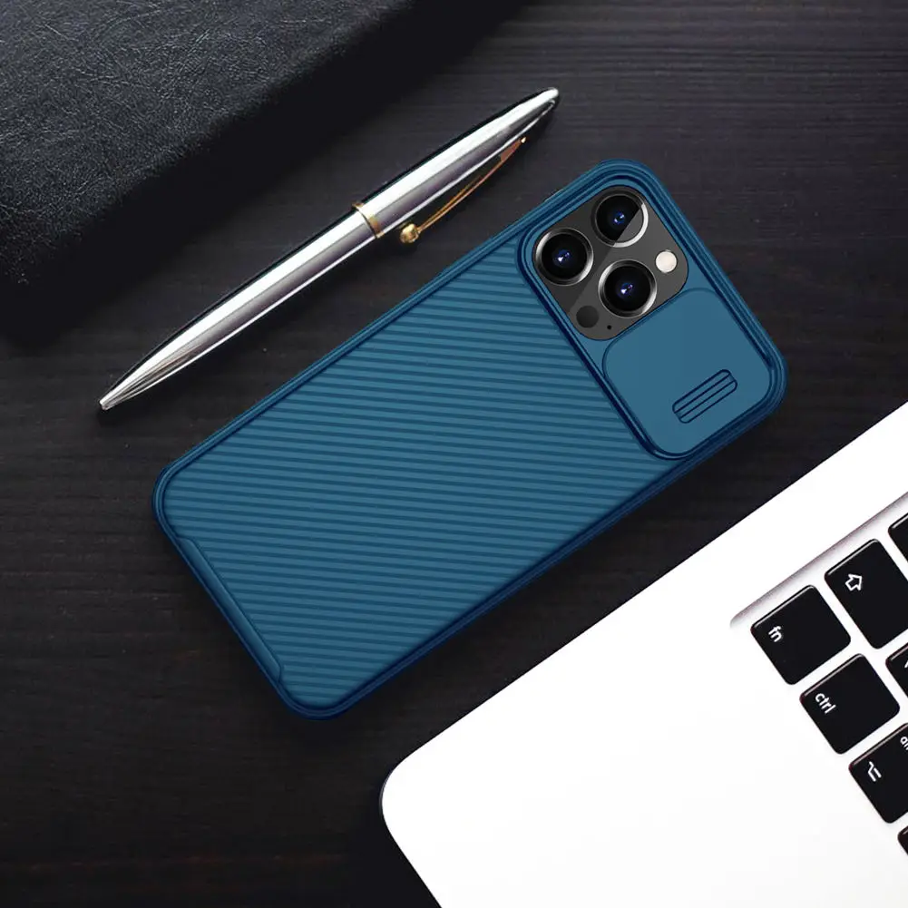 for iPhone 13 Pro Max Camshield Phone Case,NILLKIN Camera Protection Slide Protect Cover Lens Protection Case