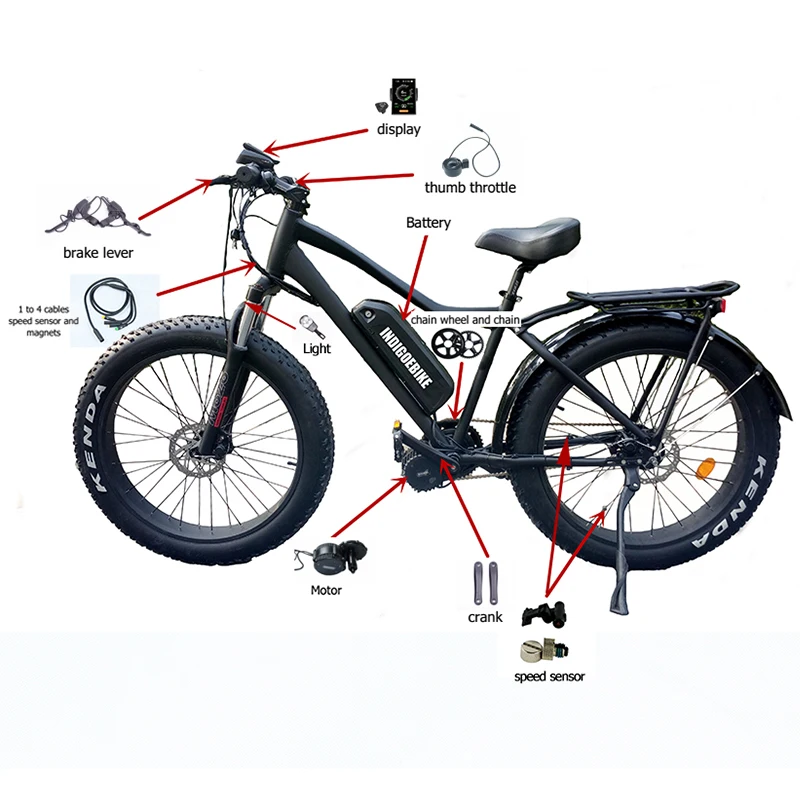 Bafang BBSHD 1000W 52V 48V 68mm 100mm 120mm Mid Drive Motor Electric Bike Conversion Kit 1000W Bicycle Motor Brushless Ebike Kit