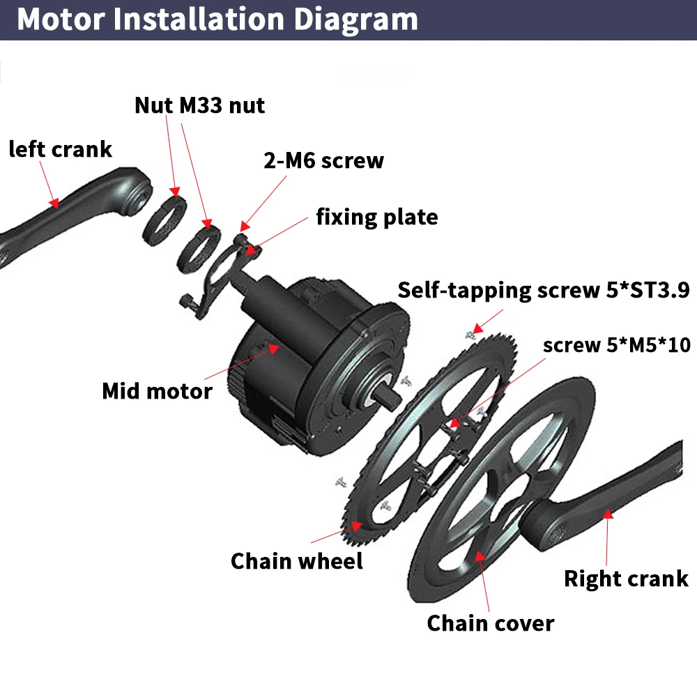 Bafang BBSHD 1000W 52V 48V 68mm 100mm 120mm Mid Drive Motor Electric Bike Conversion Kit 1000W Bicycle Motor Brushless Ebike Kit