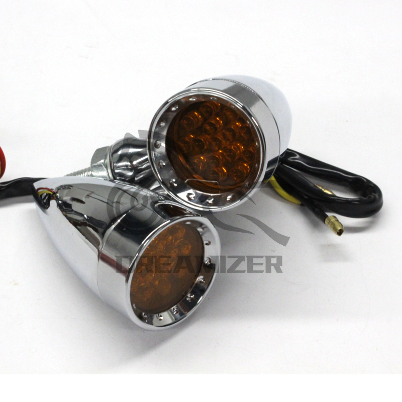 1 PCS Motorcycle LED Blinker Turn Signal Light For Suzuki Yamaha Honda Harley Indicator Lights Refit Retro Bullet Turning Lamp