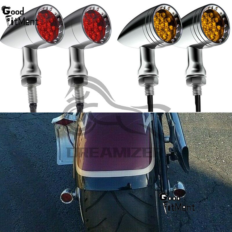 1 PCS Motorcycle LED Blinker Turn Signal Light For Suzuki Yamaha Honda Harley Indicator Lights Refit Retro Bullet Turning Lamp