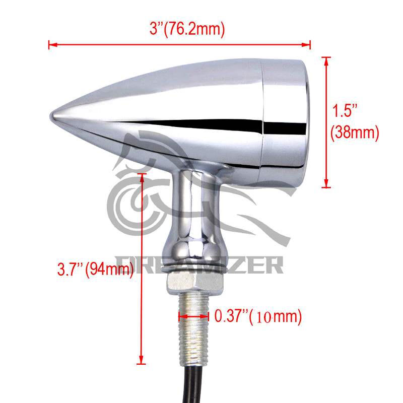 1 PCS Motorcycle LED Blinker Turn Signal Light For Suzuki Yamaha Honda Harley Indicator Lights Refit Retro Bullet Turning Lamp