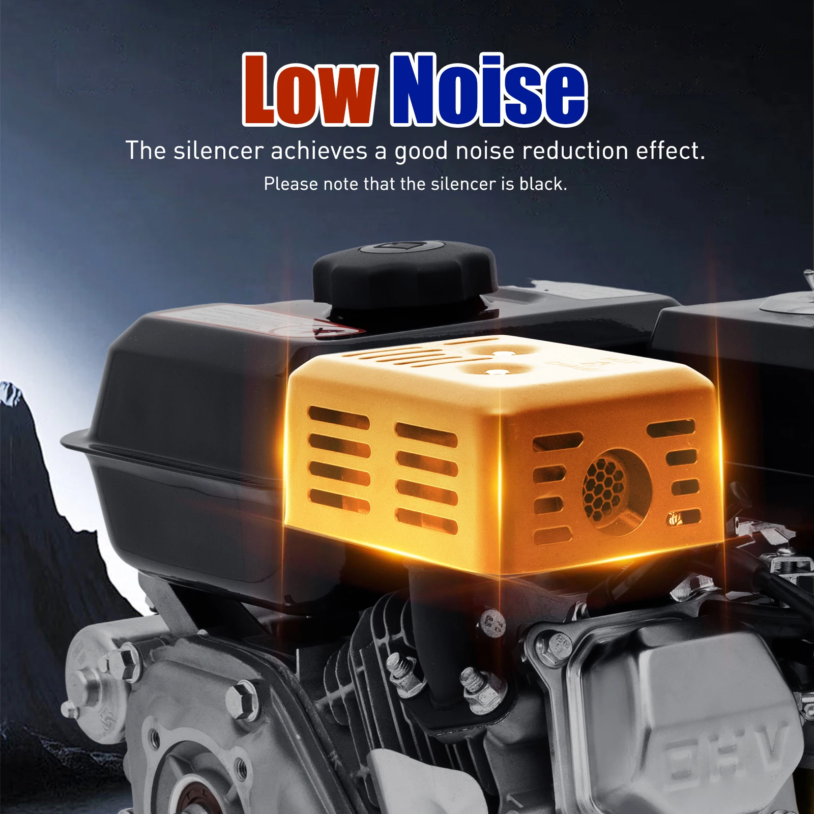 7.5HP 4-Stroke Gasoline Engine 3KW 210CC Hand/Electric Start OHV Air Cooling Gas Engine Motor for Go Karts Compressors 3600RPM