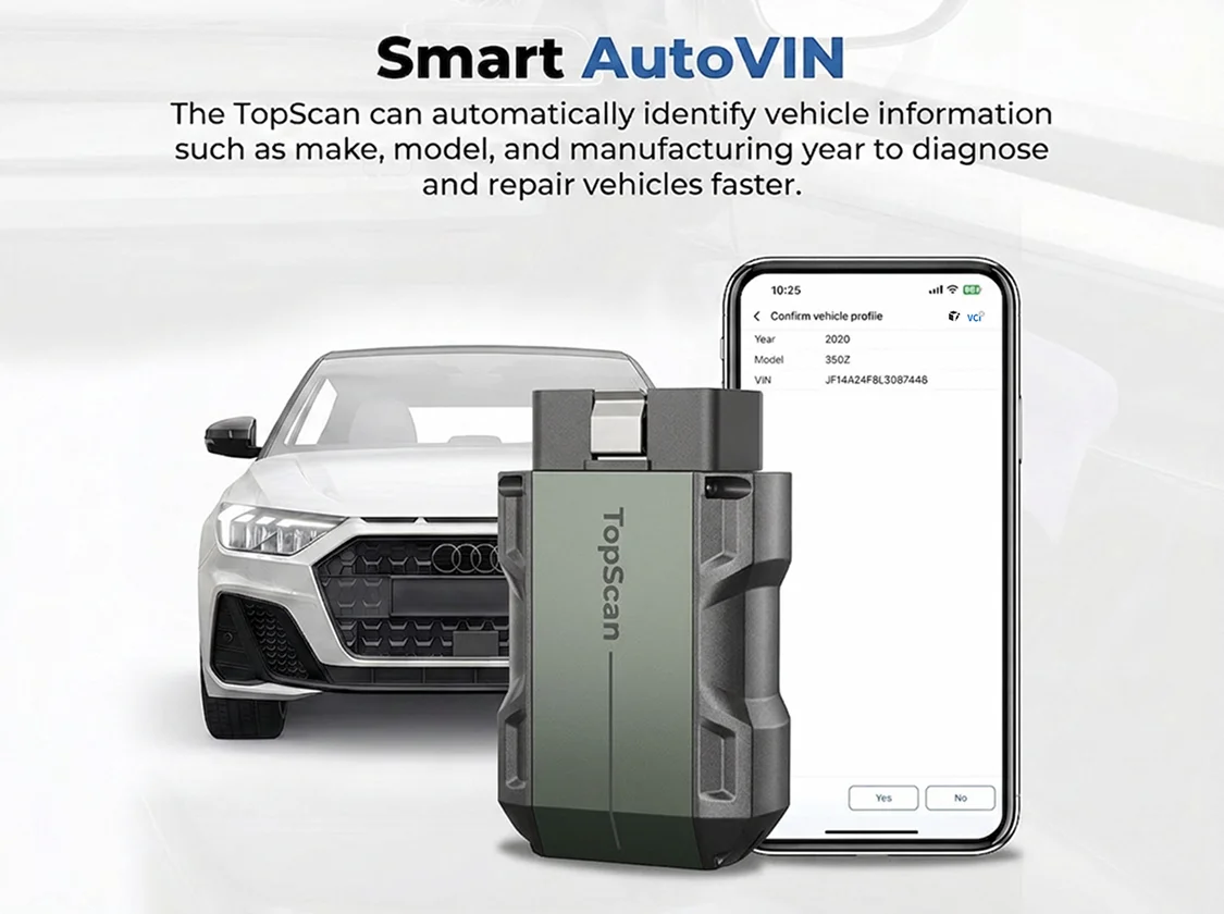 TOPDON TopScan Lite Scanner Smart Diagnostic Tool DTC Repair Guide Bluetooth OBD2 Code Reader