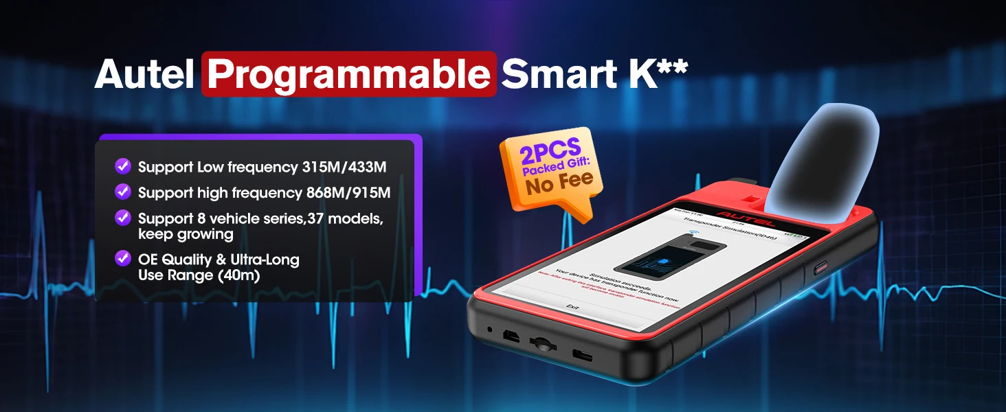 Autel MaxiIM KM100 KM100X Key Fob Programming Immobilizer Tool,60s Key Generation,OBD IMMO Key Learning,Chip Read/ Edit/ Clone