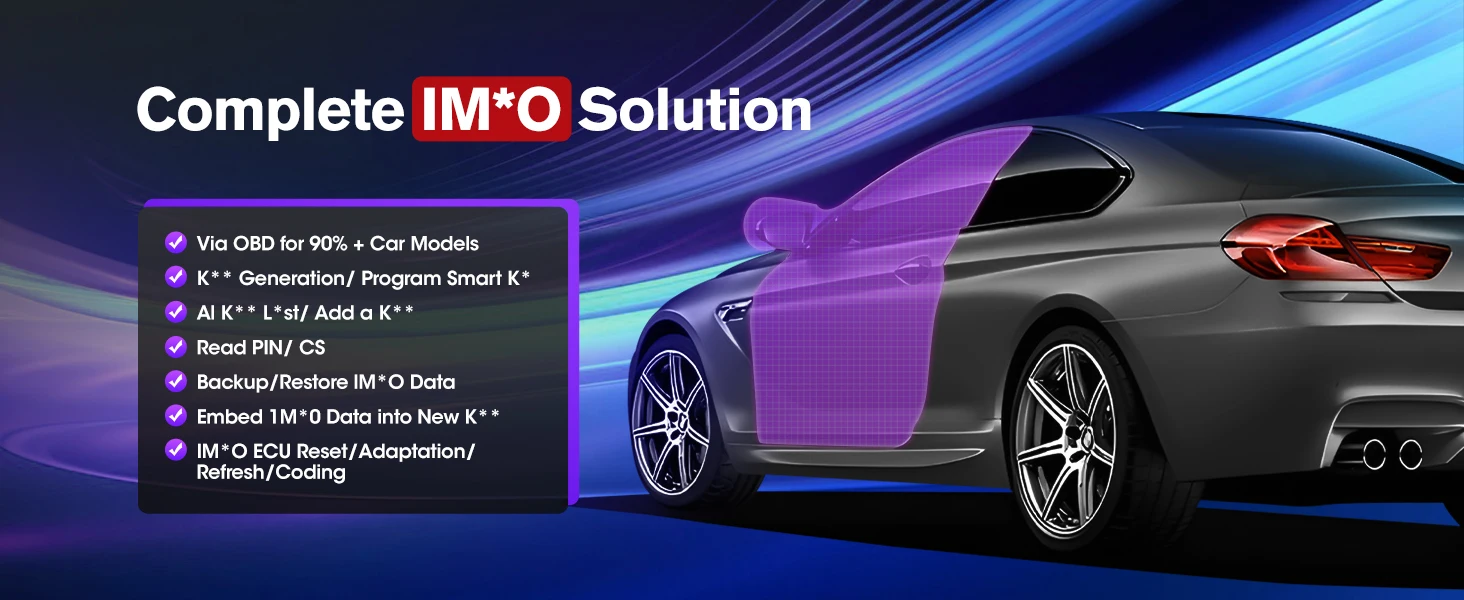 Autel MaxiIM KM100 KM100X Key Fob Programming Immobilizer Tool,60s Key Generation,OBD IMMO Key Learning,Chip Read/ Edit/ Clone