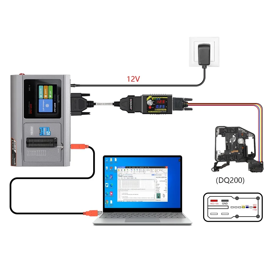 GODIAG G-V ECU Cable for Connecting Xhorse MULTI PROG with GT107 or GT107+ GPT BENCH BOOT to Read & Write Data
