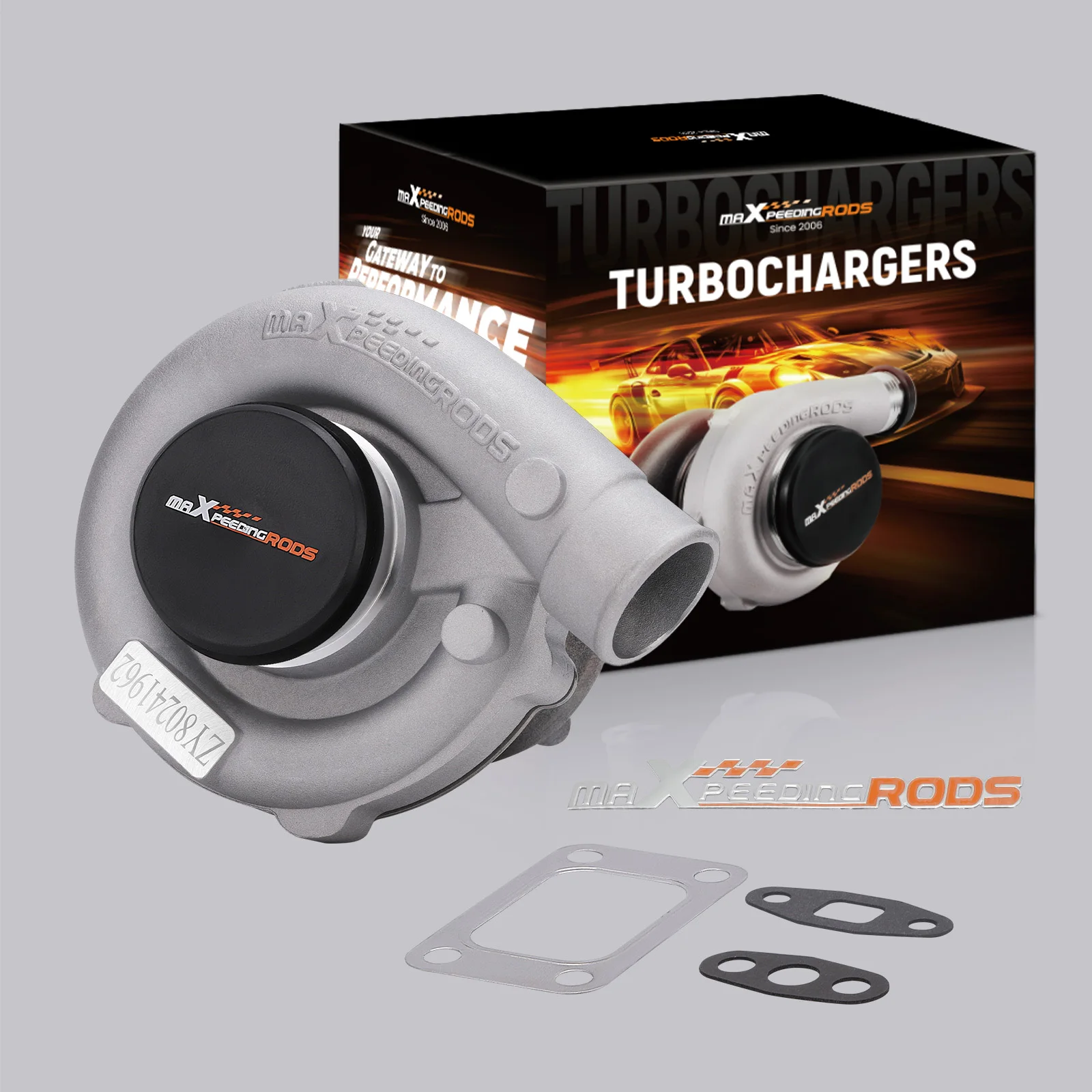 T3 T4 T04E .57 A/R Universal 5 Bolts Turbo Turbocharger for 1.5L to 2.5L 400HP T3 Flange