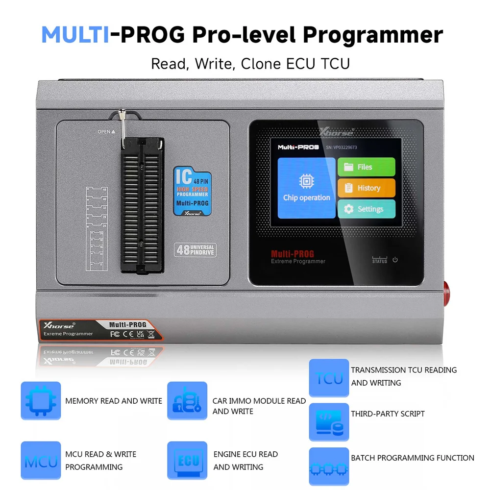 Xhorse VVDI Multi-prog ECU Programmer Pro-level Programmer Tool Newly Support ECU TCU Read/Write/Clone