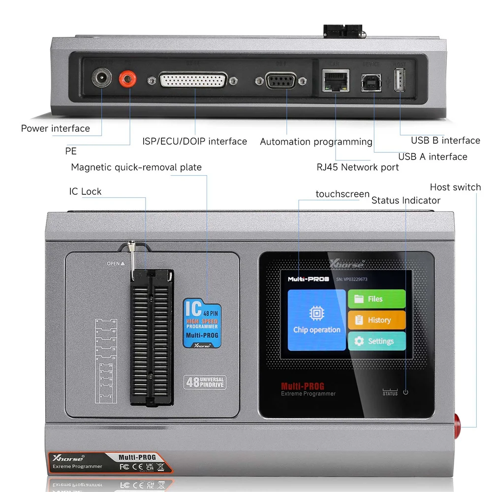 Xhorse VVDI Multi-prog ECU Programmer Pro-level Programmer Tool Newly Support ECU TCU Read/Write/Clone