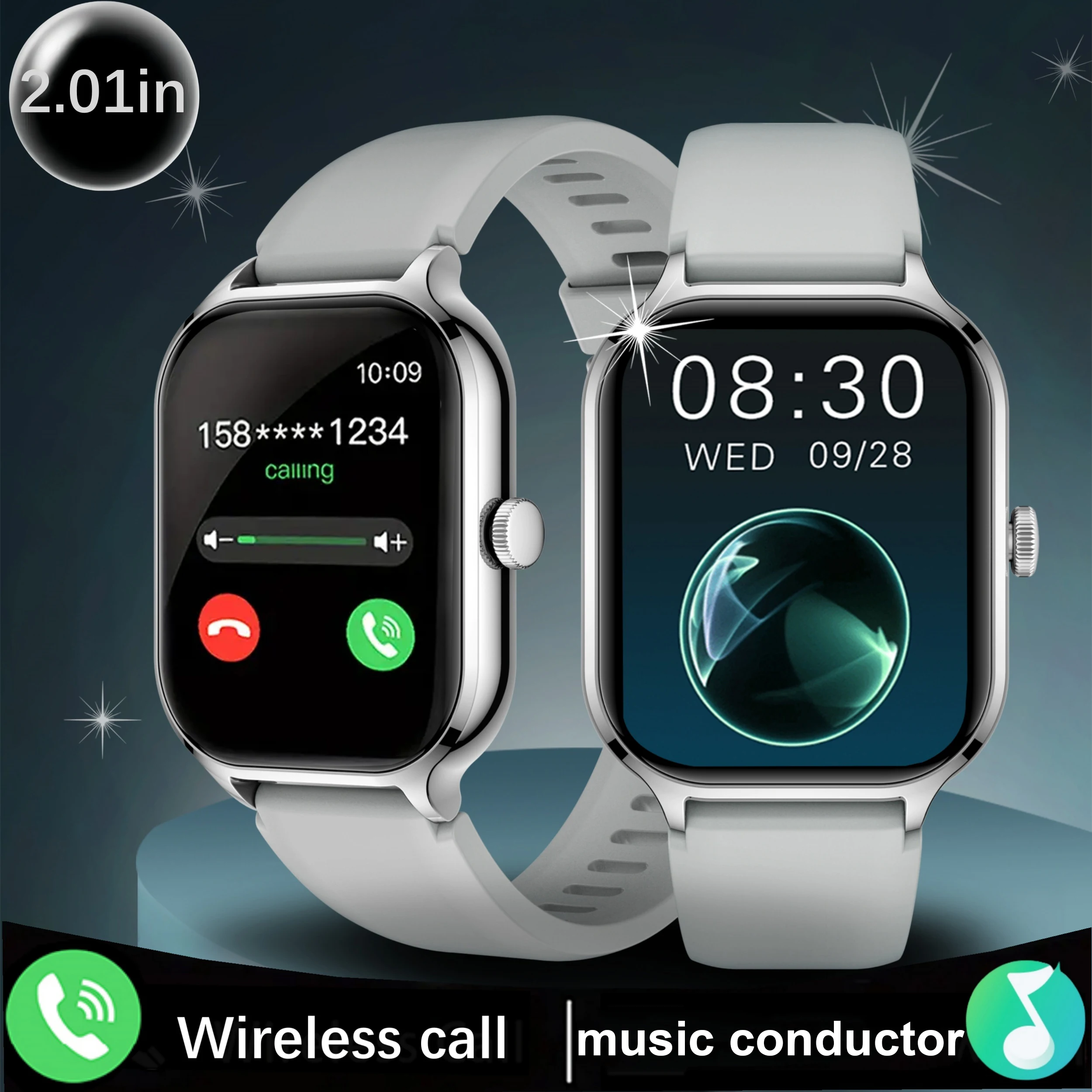 Smart Watch Wireless Calling/Dial Multi-Sport Mode Info Reminder Various APP Compatible for iPhone Android