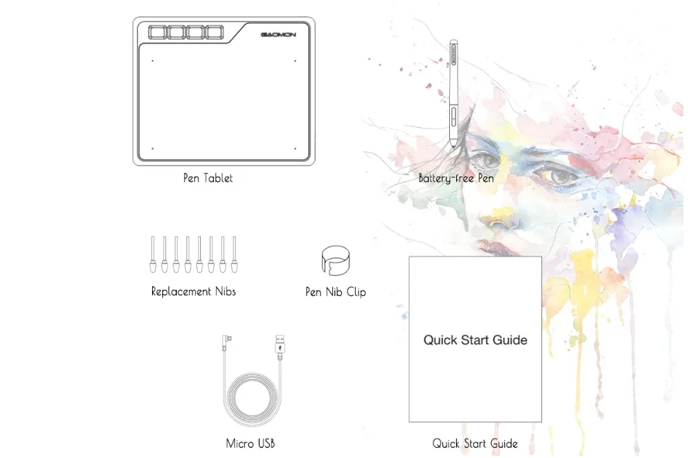 GAOMON S620 6.5x4 Inches Digital Pen Tablet For Drawing Design Android Phone Windows Mac OS System Compatible Graphics Tablet