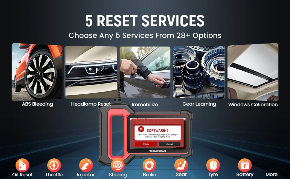 THINKCAR Thinkscan Plus S7 S6 S4 Obd2 Scanner Car Diagnostic Tools Automotivo Scanner Auto Diagnosis Tool Code Reader 28 Resets