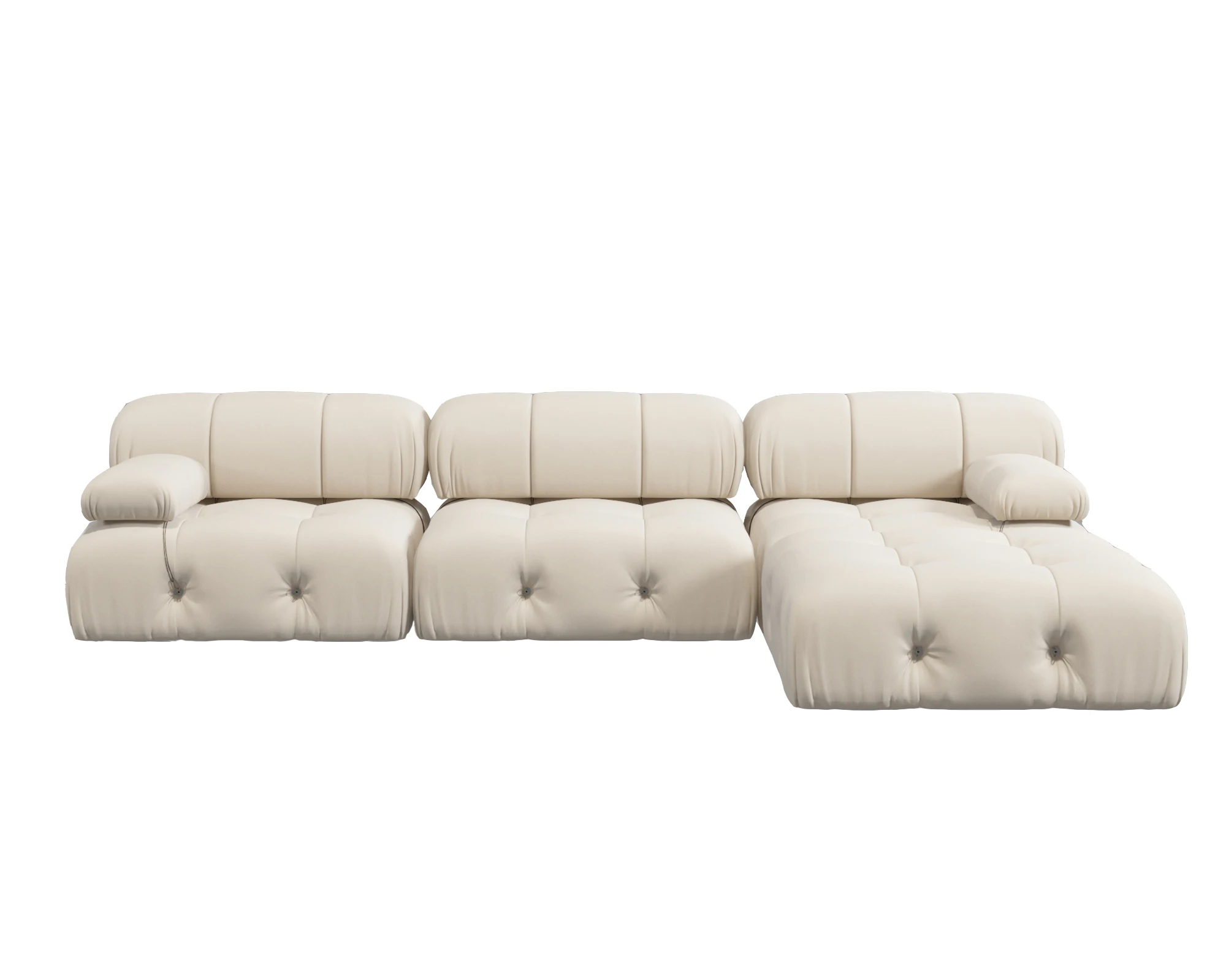 Sdorens Sectional Sofa Living Room Sofas L-Shaped Velvet Couch with Reversible Ottoman Convertible Modern Design Couch Sofa