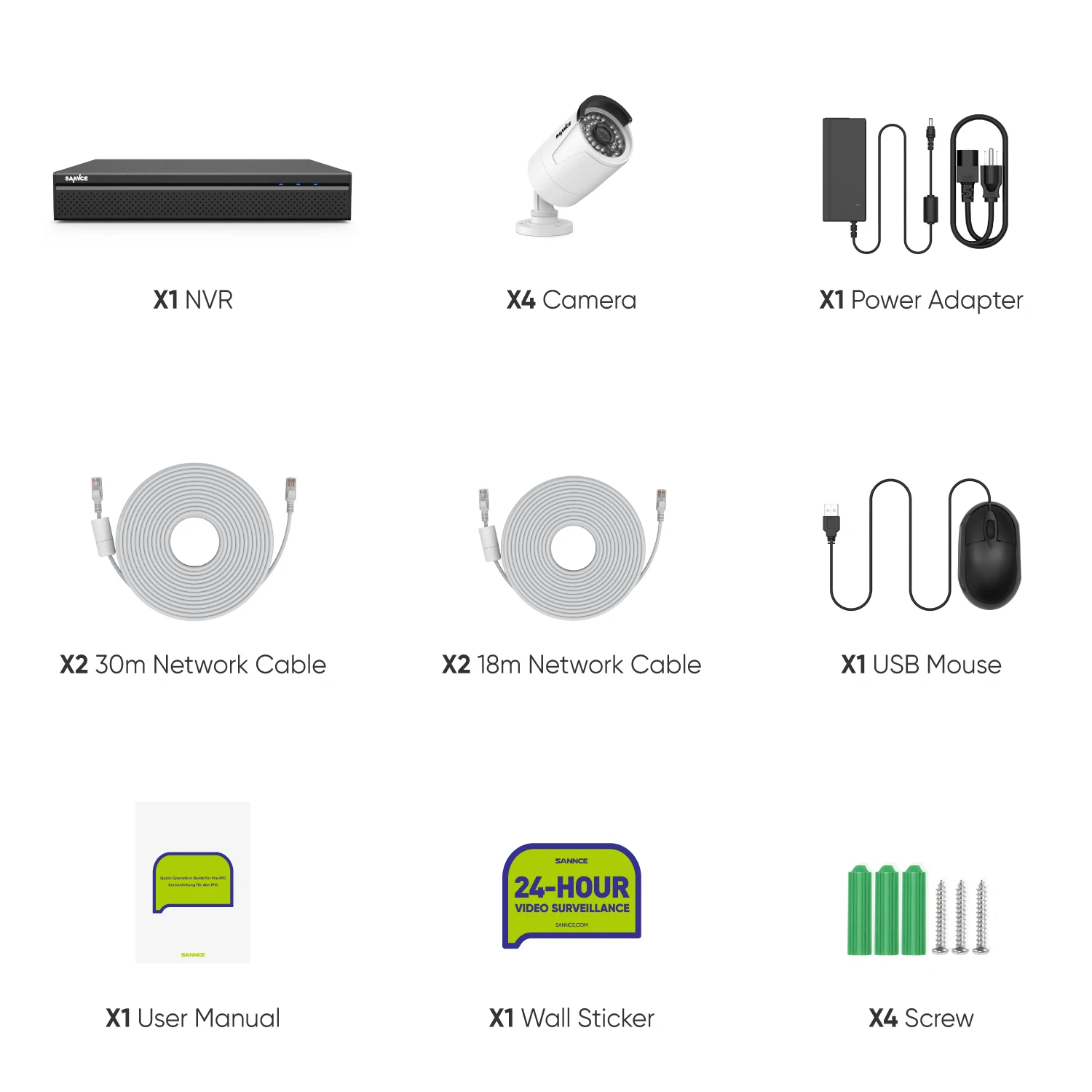 SANNCE 5MP POE Video Surveillance System Set 8CH 8MP NVR System CCTV Security Outdoor 5MP IP Cameras Surveillance Kit