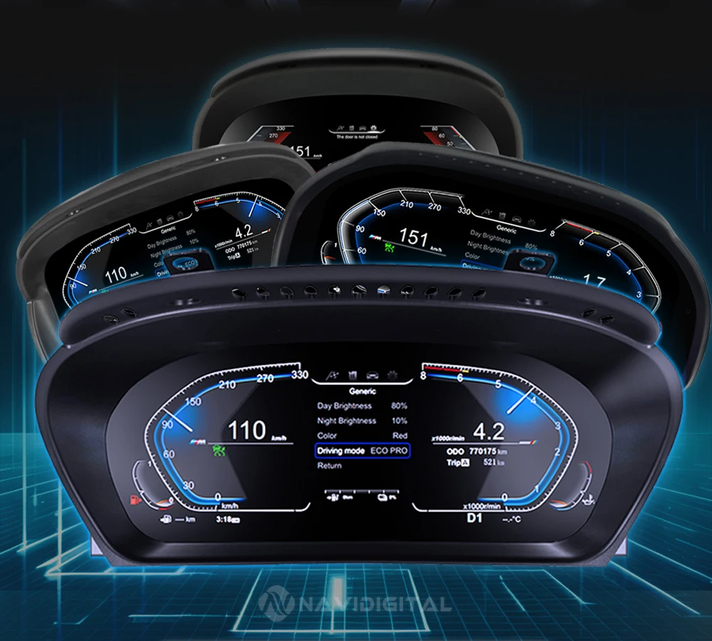 Navigital 11''inch Lcd Dashboard For BMW 3 Series E90 E91 E92 2005-2012 Years Support Carplay Panel Virtuele Cockpit Speedometer