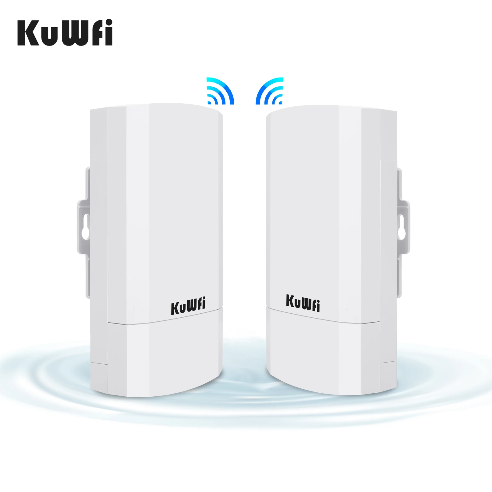 KuWfi 300Mbps Outdoor CPE Bridge 2.4Ghz Wireless WiFi Router AP Repeater Bridge Wi-fi Signal Extender PTP Up to 1KM with 24V POE