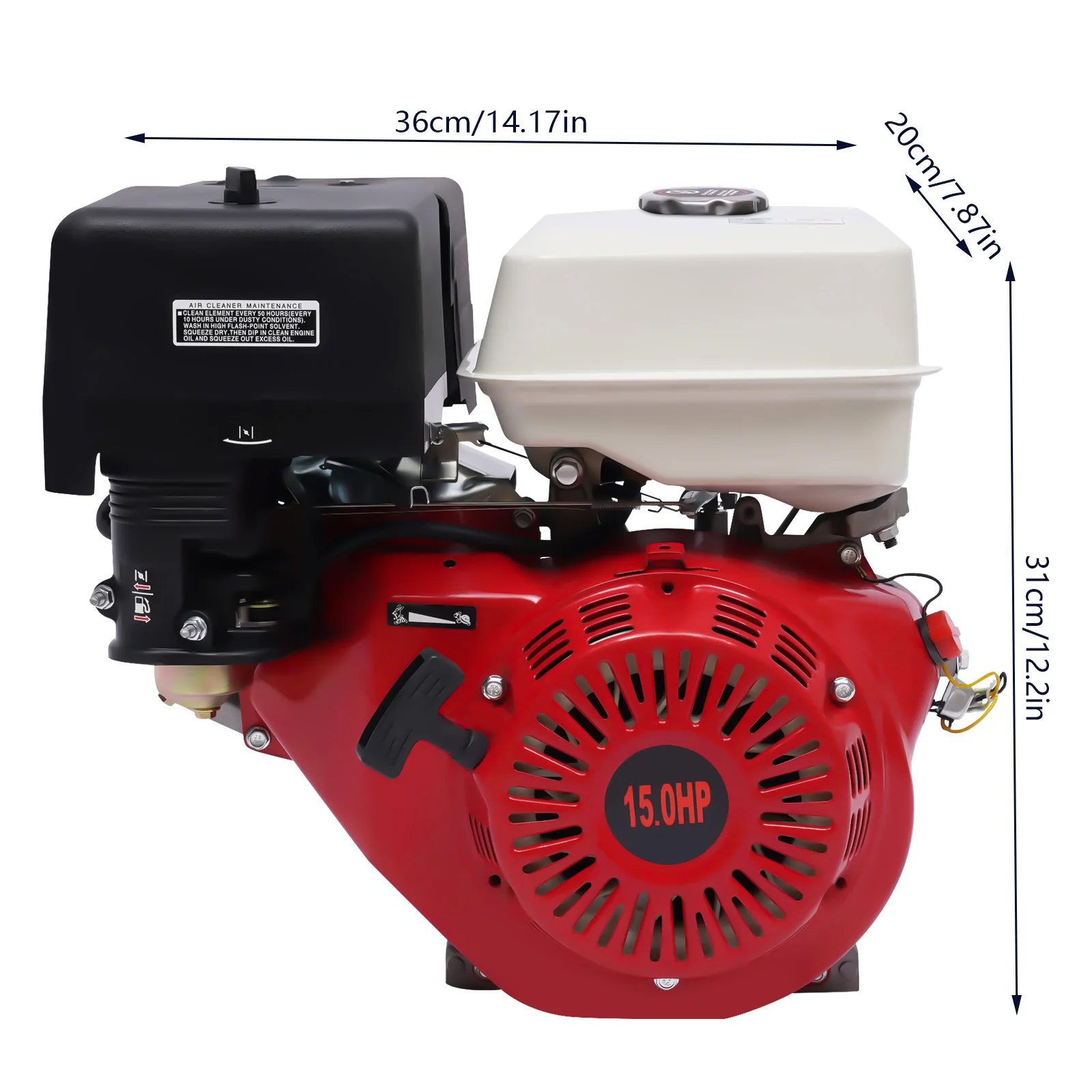 4 Stroke Gasoline Engine 15HP Low Noise Gas Powered Portable Generator 9.7KW for water Pumps and Vibrators