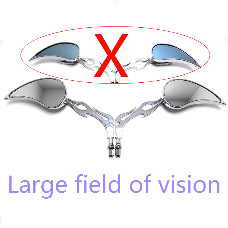 M8 Motorcycle Teardrop Custom Rearview Side Mirrors for Harley Touring Sportster Road King Cruiser Choppers Rear View Mirrors