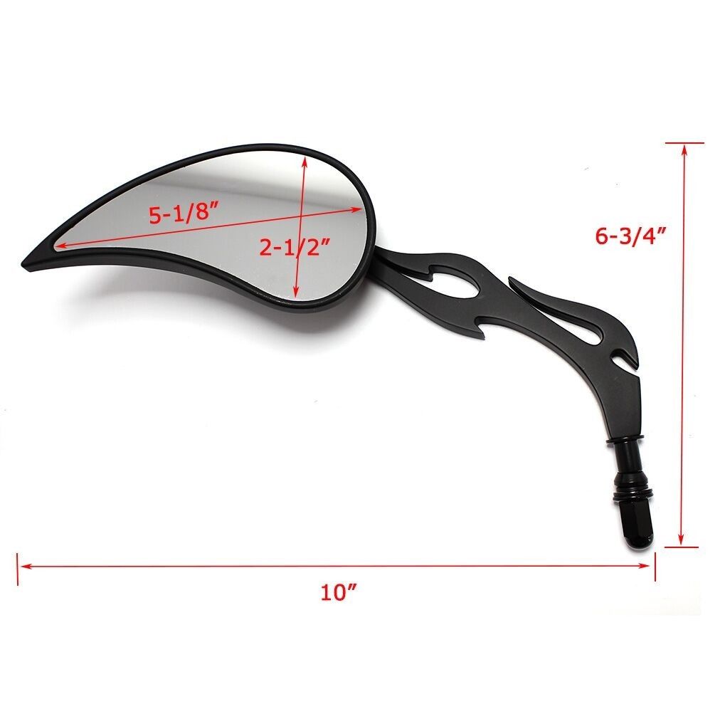 M8 Motorcycle Teardrop Custom Rearview Side Mirrors for Harley Touring Sportster Road King Cruiser Choppers Rear View Mirrors