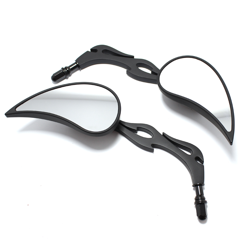 M8 Motorcycle Teardrop Custom Rearview Side Mirrors for Harley Touring Sportster Road King Cruiser Choppers Rear View Mirrors