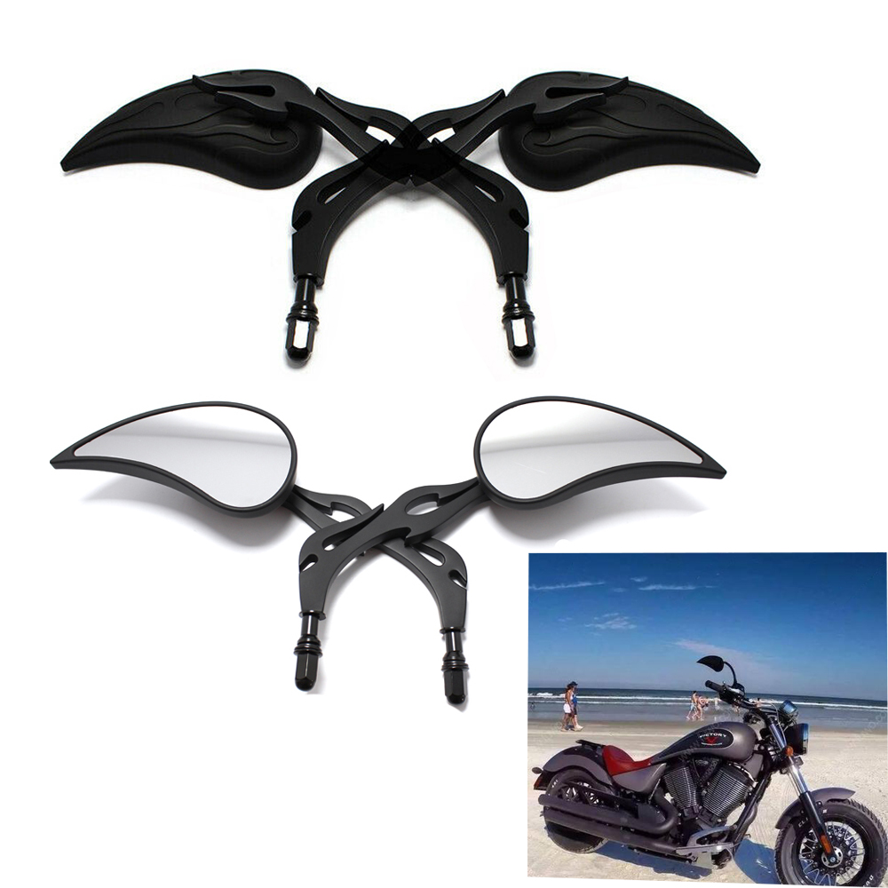 M8 Motorcycle Teardrop Custom Rearview Side Mirrors for Harley Touring Sportster Road King Cruiser Choppers Rear View Mirrors