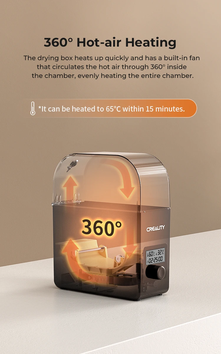 CREALITY 3D Filament Dryer Box 2.0 Upgrade Keeping Filament Dry Real-time Humidity Monitoring FDM 3D Printer Accessories