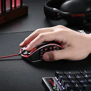 Redragon M990 MMO Gaming Mouse, 32000 DPI High Precision Wired RGB Gamer Mouse w/23 Programmable Buttons, 16 Side Macro Keys