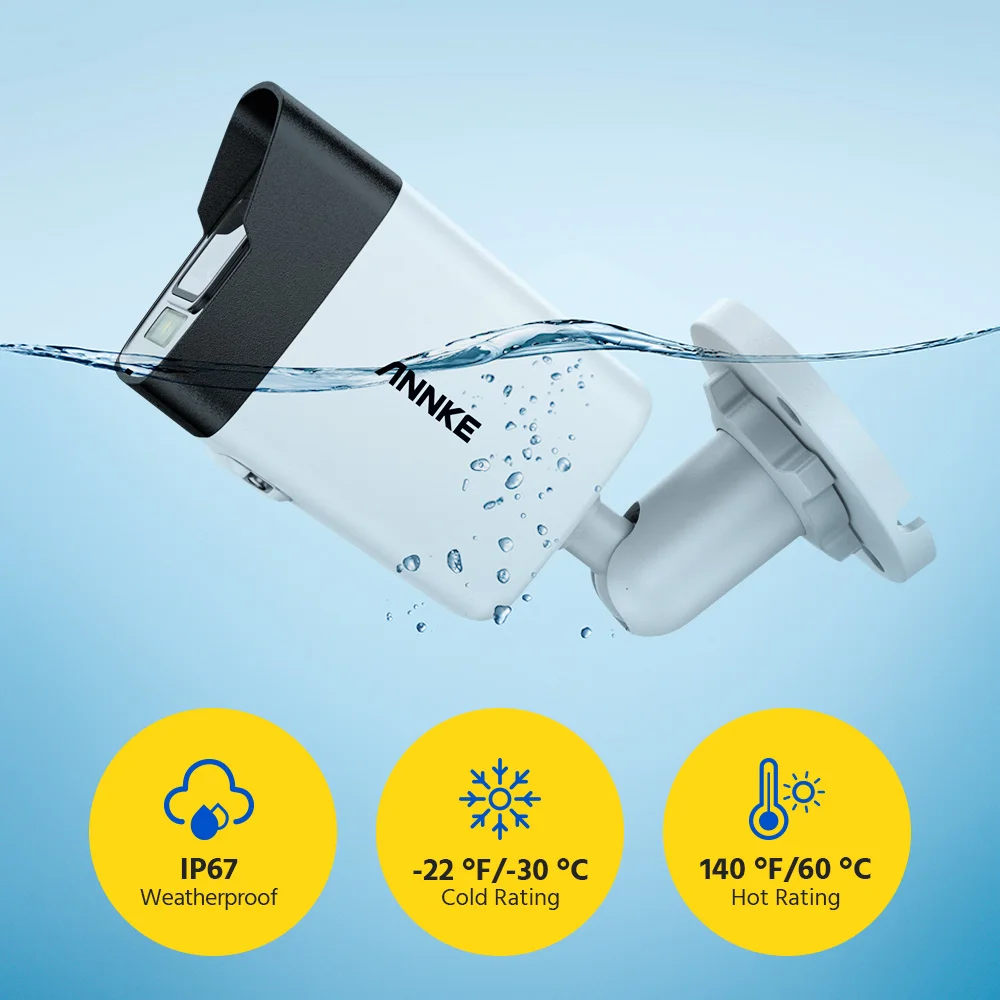 Annke H.265+ 4K Smart Dual Light POE Camera System 4MM Lens Human Vehicle Detection IP67 Security Protection Video Surveillance