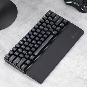 Redragon Gaming Keyboard Wrist Rest Pad, Ergonometric Soft Memory Foam Hand Support Ergonomic Anti-Slip Rubber Stable Base