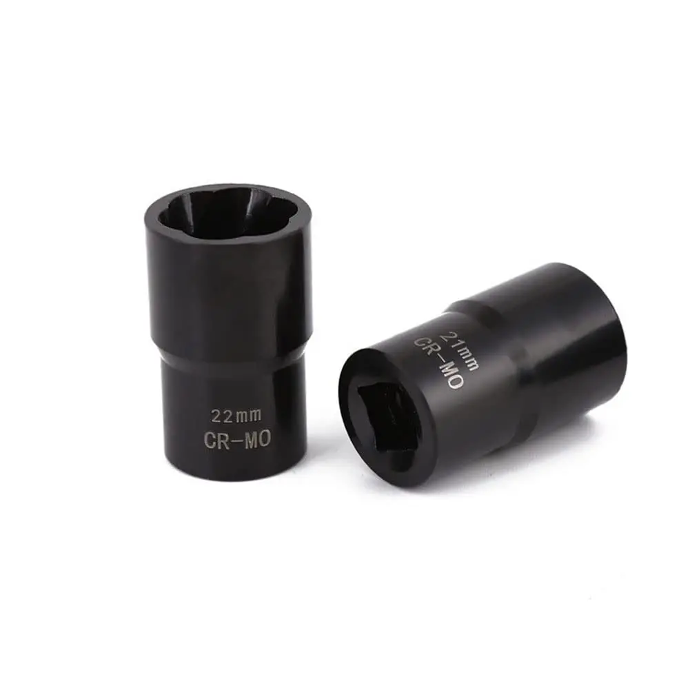 1/2Inch Drive Impact Bolt Nut Removal Extractor Socket Tool Set 17mm 19mm 21mm 22mm Twist Socket Set Lug Tool Locking Wheel