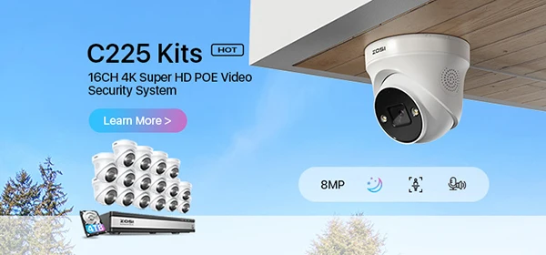 ZOSI 3K Lite Security Camera System AI Human Vehicle Detection 8CH HD TVI Video DVR Recorder 2MP 1080P CCTV Surveillance Camera