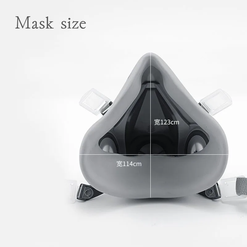 27in1 6200 Half Face Dust Gas Mask Respirator For Industrial Paint Spray Chemical Organic Vapor With Filters Protection