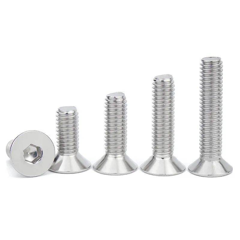 M2 M2.5 M3 M4 M5 M6 M8 304 A2 Stainless Steel Black grade 10.9 Hexagon Hex Socket Head Flat Countersunk Allen Bolt Screw