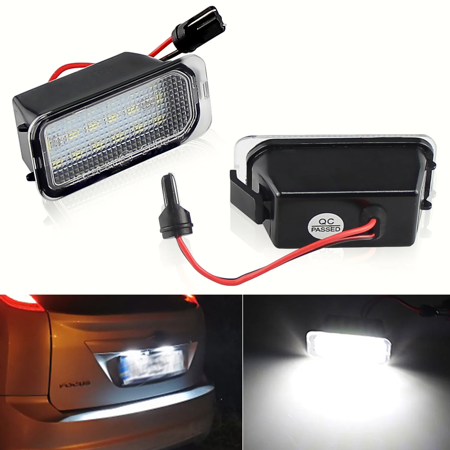 2Pcs License Plate Light for Ford KUGA S MAX MONDEO MK4 MK5 MK2 FIESTA 2008-2019 FOCUS Ford Jaguar XJ XF LED Number Signal Light