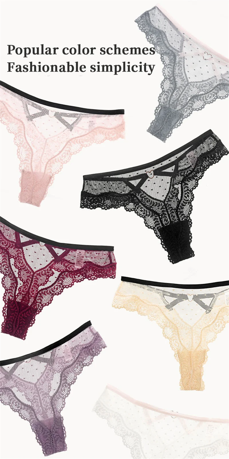 2026 Sexy Lace Panties Women Heart Low-Waist Underpant Hollow Out Thong Female Seamless Underwear Interest Lingerie