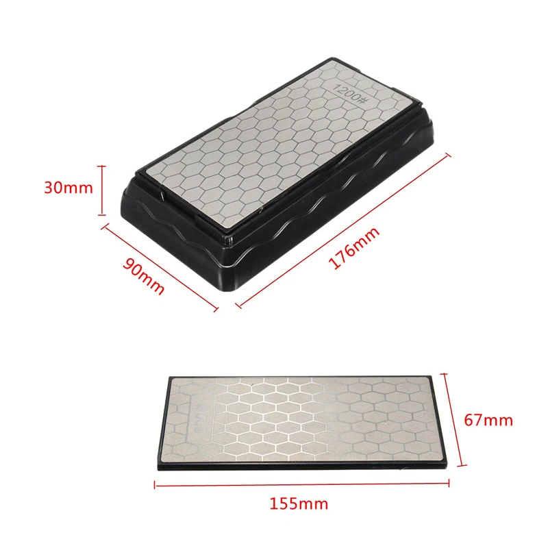 Double-Side Base Diamond Sharpening Stone Whetstone Knife Kitchen Grit Chef Knife Grinding 400/600/1000/1200 Grit Sharpener