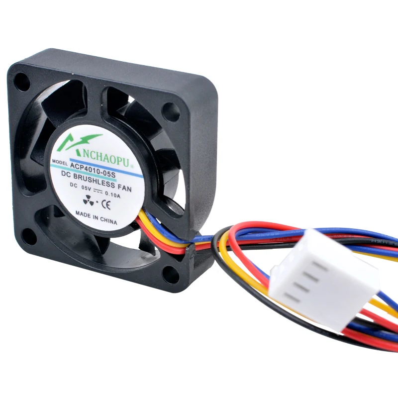 ANCHAOPU 4cm 40mm Fan 40x40x10mm DC5V 0.10A 4 Lines 4Pin PWM Speed Control Cooling Fan for Raspberry Pi in Mini Case