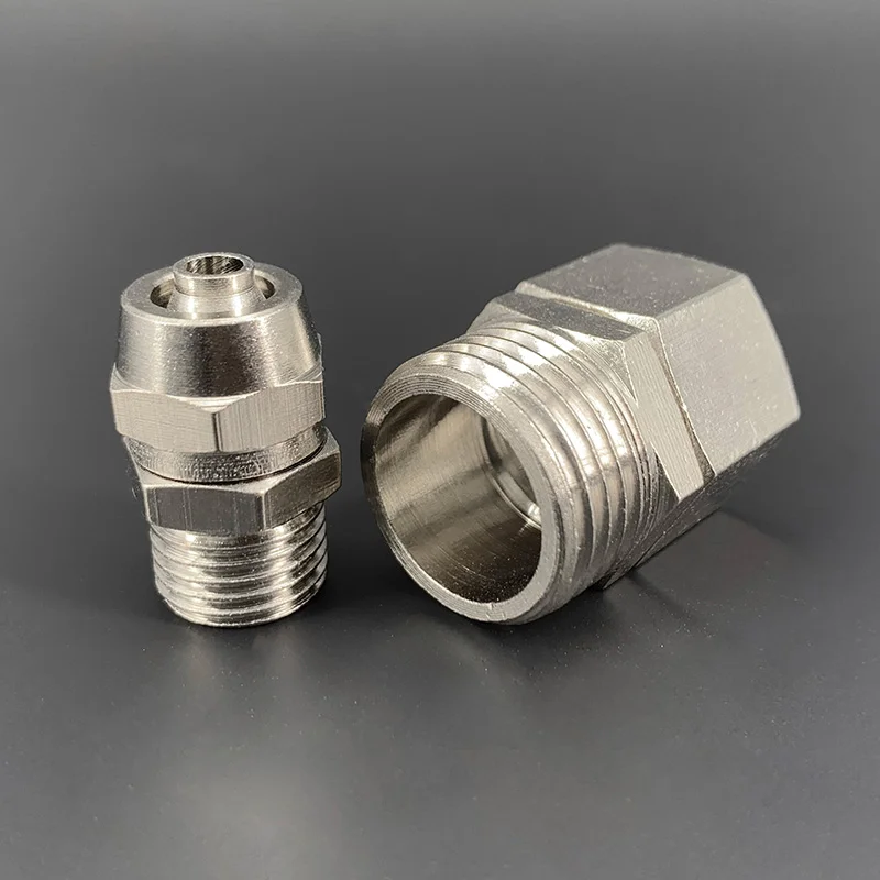 PC4 6 8 10 12mm Pipe Tube To M5 1/8 1/4 3/8 1/2 Trachea Quick Screw Pipe Fittings Copper Pneumatic Components Fast Twist Joint