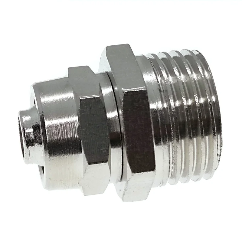 PC4 6 8 10 12mm Pipe Tube To M5 1/8 1/4 3/8 1/2 Trachea Quick Screw Pipe Fittings Copper Pneumatic Components Fast Twist Joint
