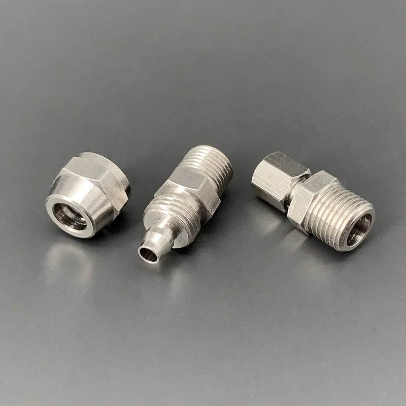 PC4 6 8 10 12mm Pipe Tube To M5 1/8 1/4 3/8 1/2 Trachea Quick Screw Pipe Fittings Copper Pneumatic Components Fast Twist Joint