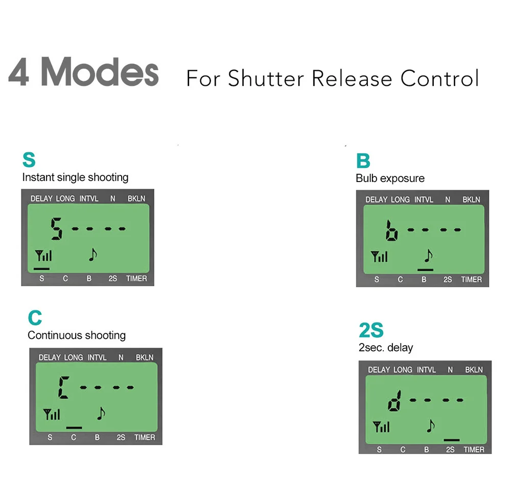AODELAN Time Lapse Intervalometer Timer Remote Control Shutter Release for Canon Nikon Sony Panasonic Olympus Fijifilm Contax
