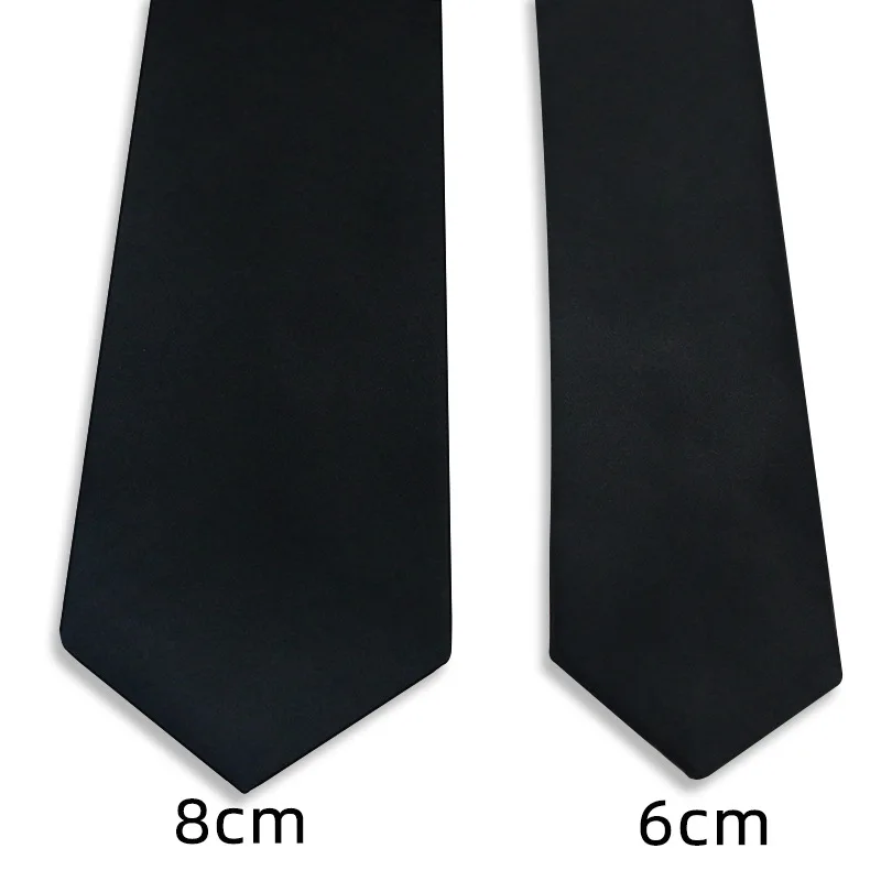 British Style Sale Mariage Waterproof Necktie Formal Black Solid Color Unisex Stripe Shape Men's For Gift Lapel Neck Tie Women