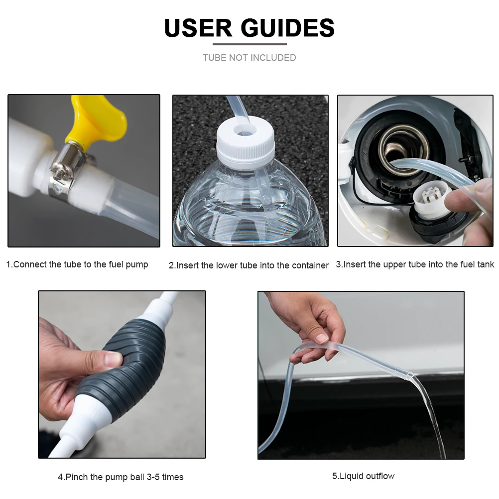 Universal Hand Gas Oil Pump Car Fuel Pump Manual Suction Pipe Syphon Pump Auto Engines Fuel Supply System Accessories