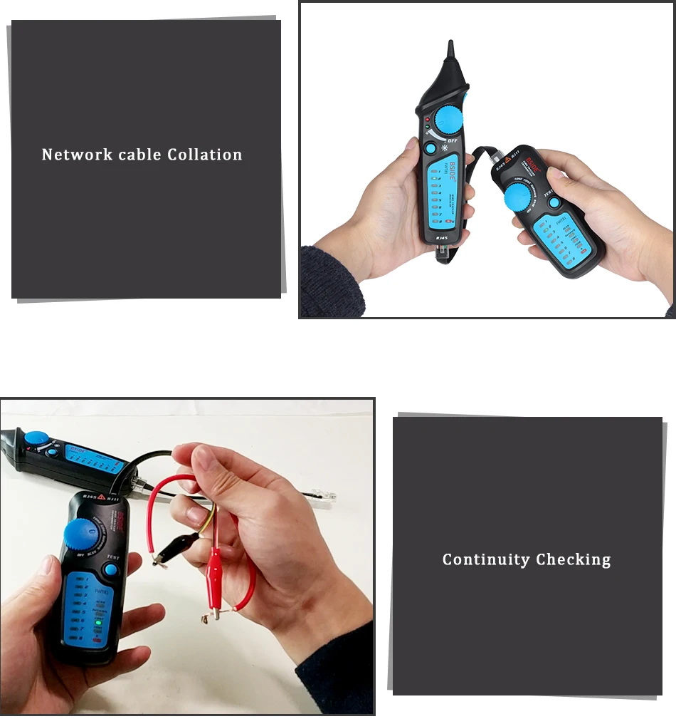 BSIDE. Network Cable Tracker Wire Tester FWT82/81 Professional RJ45/11 Telephone Toner Ethernet LAN Tracer Detector Line Finder