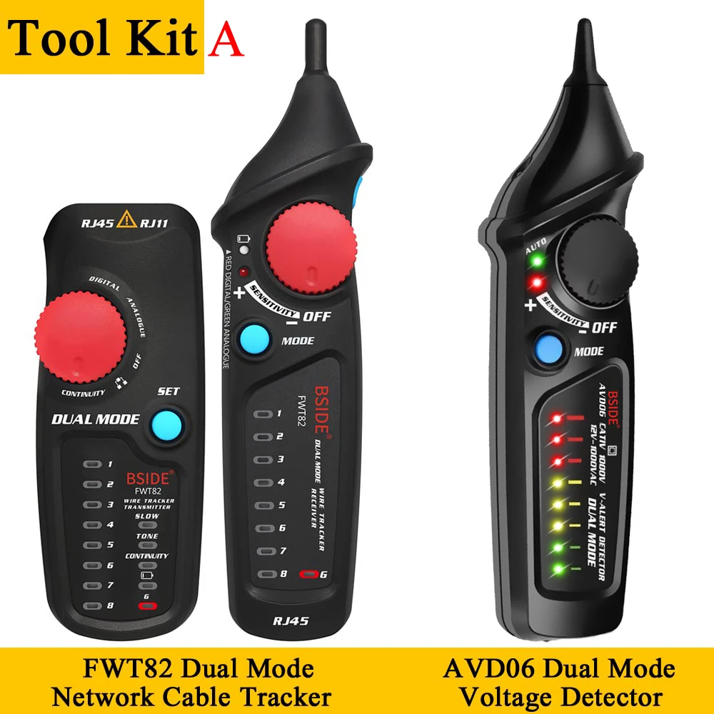 BSIDE. Network Cable Tracker Wire Tester FWT82/81 Professional RJ45/11 Telephone Toner Ethernet LAN Tracer Detector Line Finder