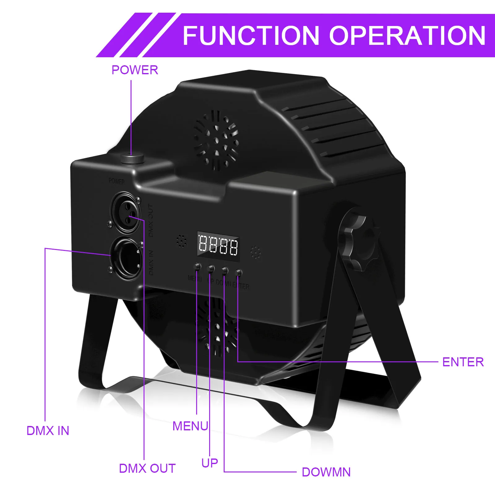 U'King 36 LEDs Par Stage Lighting Audience UV Blacklight 36W Par Lighting DJ Lights Party Light for Disco Lights Wedding Party