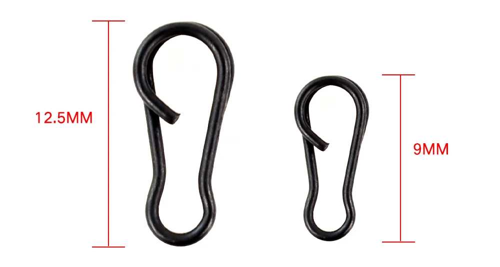 60pcs Fishing Snap Clips Speed Links Swivel Quick Change Carp Terminal Tackle AG039